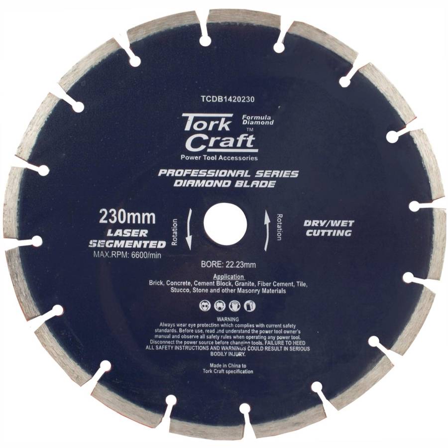 Tork Craft Diamond Blade 230 Mm Segmented Laser Industrial