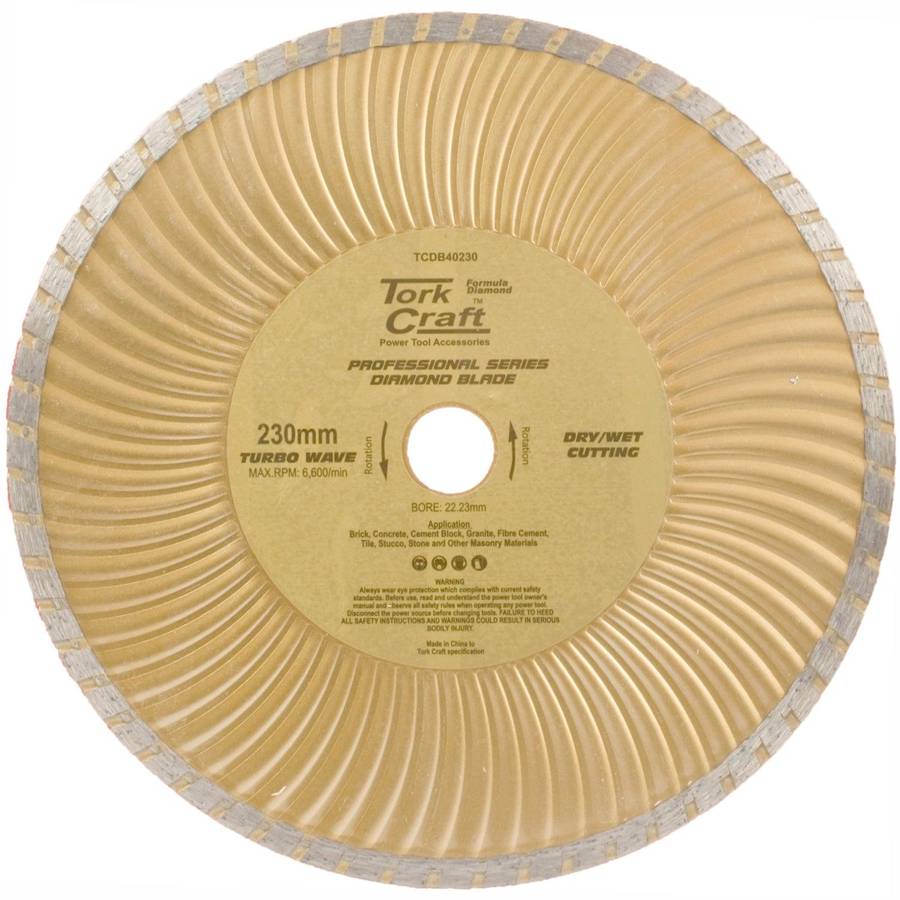 Tork Craft Diamond Blade 230 Mm Turbo Wave Profesional