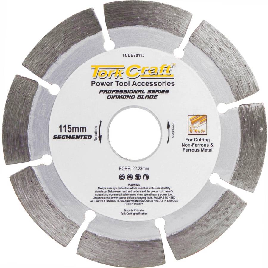 Tork Craft Diamond Blade Seg.115 X 22.23 Mm For Metal Cutting