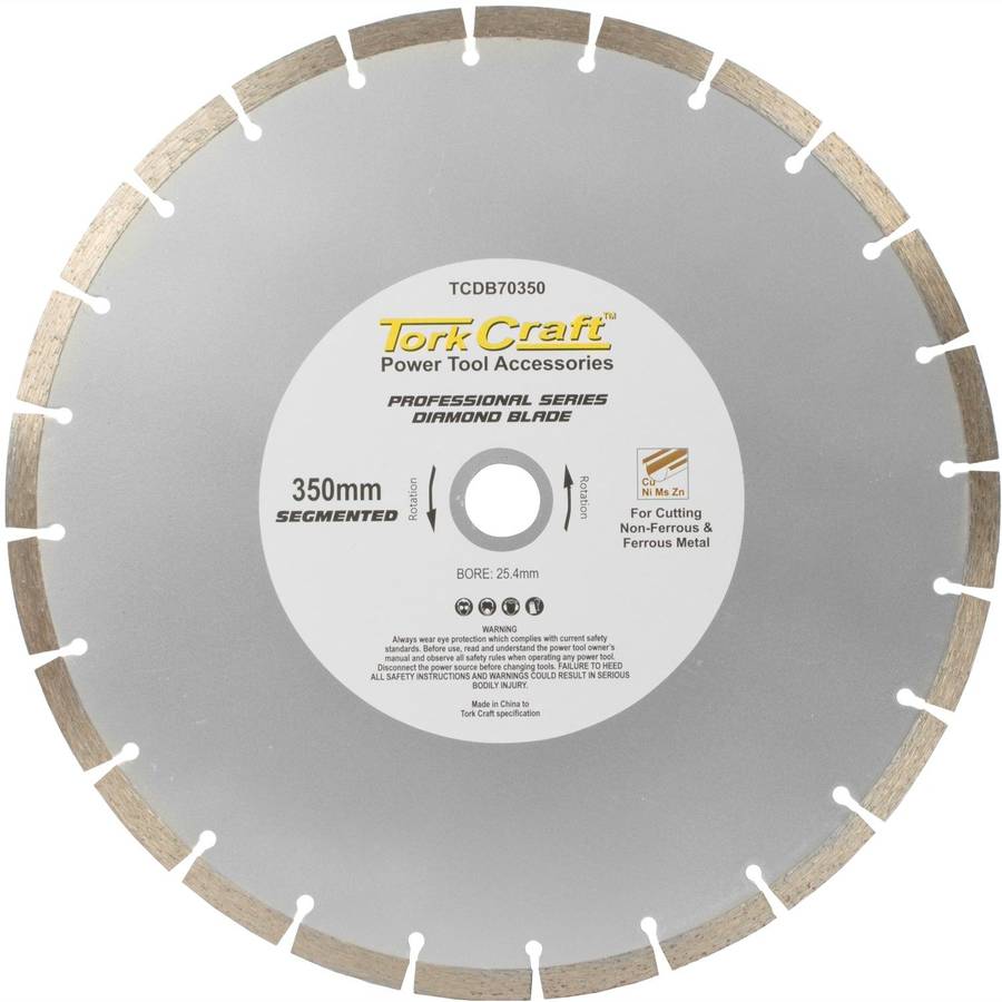 Tork Craft Diamond Blade Seg.350 X25.4 Metal Cutting