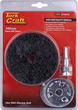 Tork Craft Face Off Disc & Arbor 100 Mm Carded For Drill