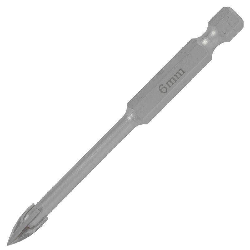 Tork Craft Glass & Tile Drill 6 Mm 4 Flute With Hex Shank