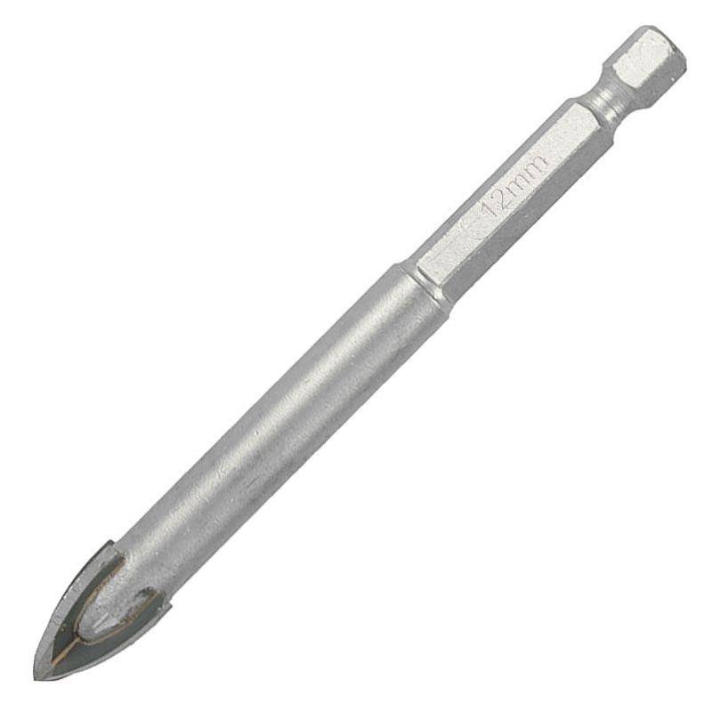 Tork Craft Glass & Tile Drill 12 Mm 4 Flute With Hex Shank
