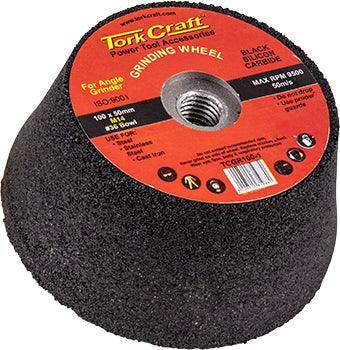 Tork Craft Grinding Wheel 100 X50 Mm M14 Bore #36 Bowl Angle Grinder