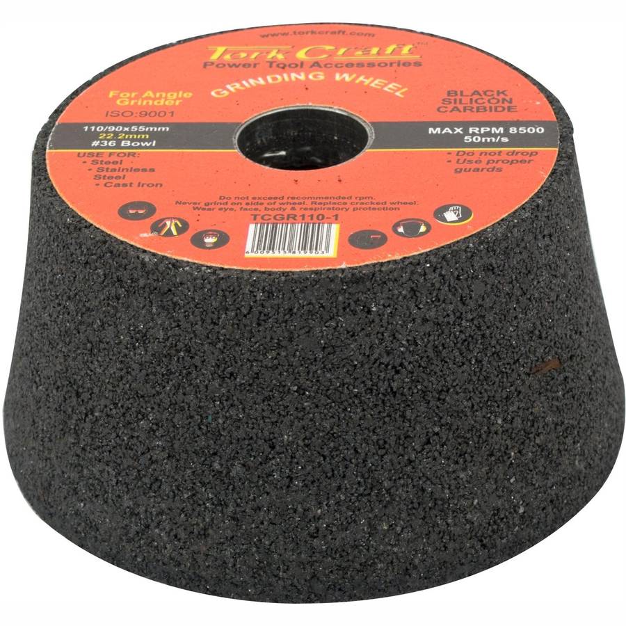 Tork Craft Grinding Wheel 110 X58 Mm M22 Bore Bowl#36 Angle Grinder