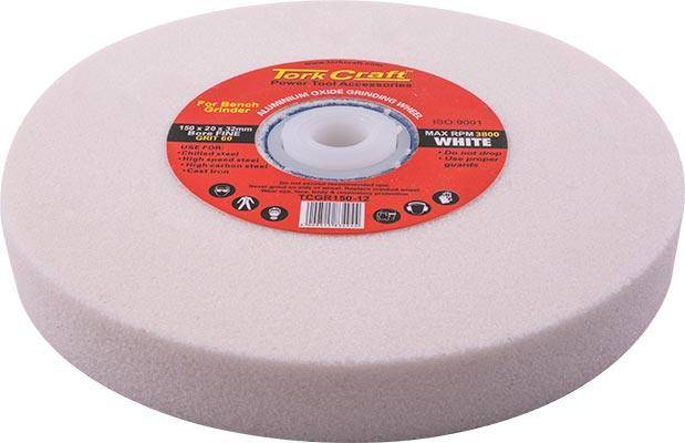 Tork Craft Grinding Wheel 150 X20 X32 Mm Bore 60 Gr W/Bushes For B/G White