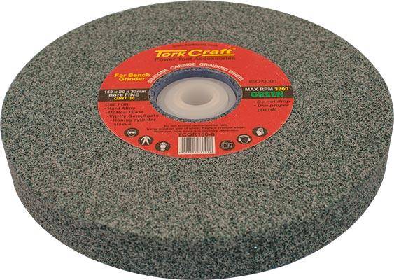 Tork Craft Grinding Wheel 150 X20 X32 Mm Green Coarse 36 Gr W/Bushes For Bench Grin