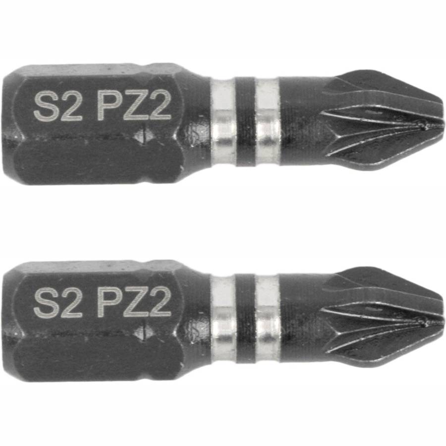 Tork Craft Impact Pozi.2 X 25 Mm Ins.Bit 2/Card Pz2