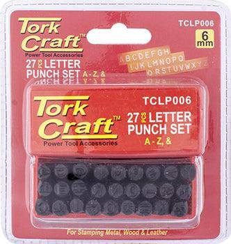 Tork Craft Letter Punch Set 6 Mm (A Z) Capital Black Finish