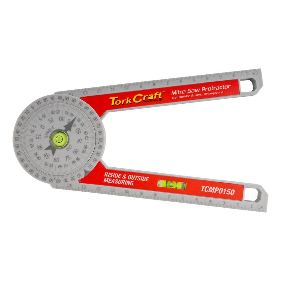 Tork Craft Mitre Saw Level Protractor 150 Mm 360 Deg.