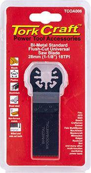 Tork Craft Quick Change Flush Cut Metal Saw Blade 28 Mm(1 1/8')18 Tpi