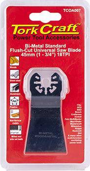 Tork Craft Quick Change Flush Cut Universal Saw Blade 45 Mm(1 3/4')18 Tpi
