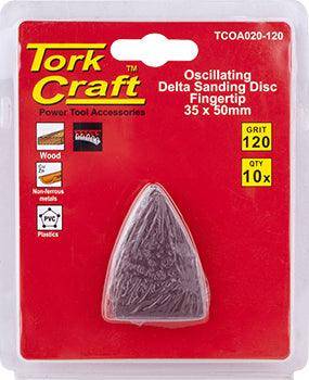Tork Craft Oscillating Sandpaper A/O 35 X50 Mm 10 Pc Fingertip 120 Grit