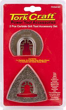 Tork Craft Quick Change Oscillating Carbide Grit Accessory Kit 2 Pc