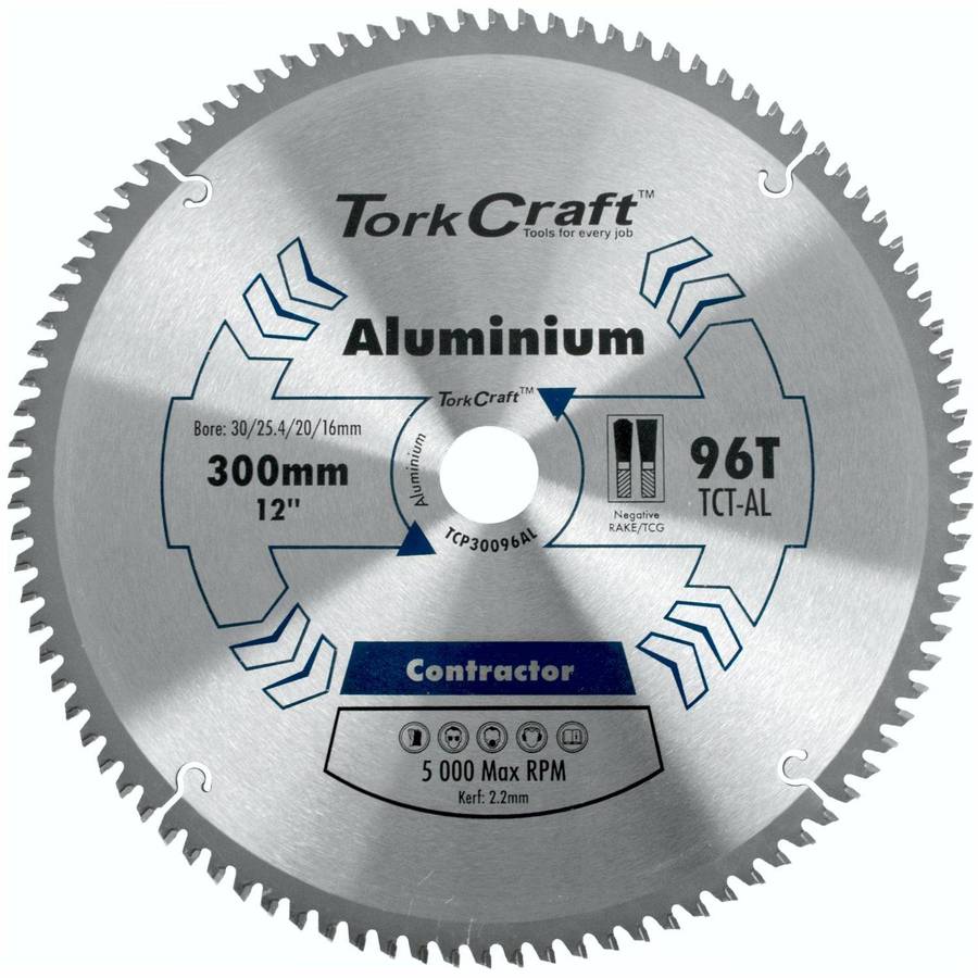 Tork Craft Blade Contractor Alum 300 X 96 T 30/1/20/16 Circular Saw Tct