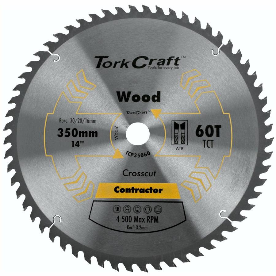 Tork Craft Blade Contractor 350 X 60 T 30 Circular Saw Tct
