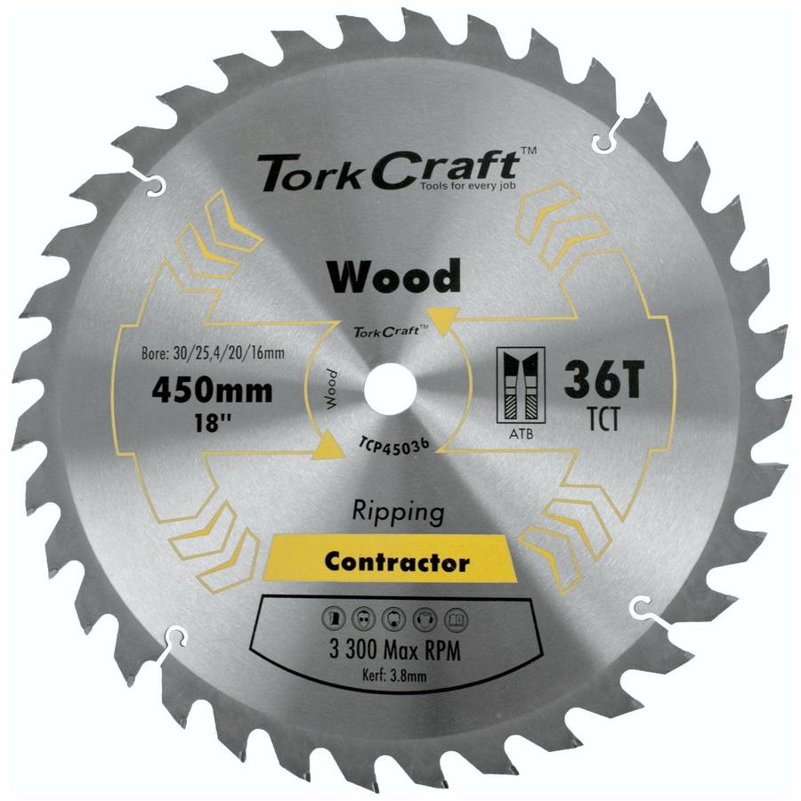 Tork Craft Blade Contractor 450 X 36 T 30/1 Circular Saw Tct