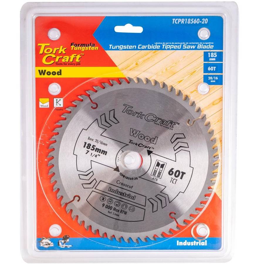 Tork Craft Blade Tct 185 X 60 T 20/16 Atb Positive Profesional Industrial