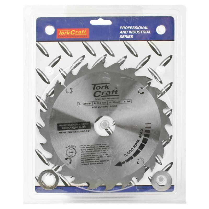 Tork Craft Blade Tct 190 X 24 T 30/20/16 Atb Positive Profesional Industrial