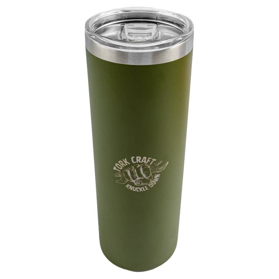 Tork Craft Tork Craft Stainless Steel Skinny Tumbler C/W Straw Camo Green