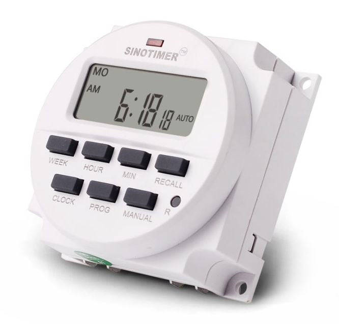 12 Vdc Digital Weekly Programmable Timer 15 A 60x60x32mm Tm618 N 4 12 Vdc