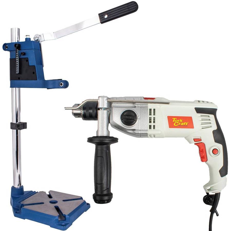 Tork Craft Impact Drill 13 Mm Tcid1100 + Drill Stand Tc04700