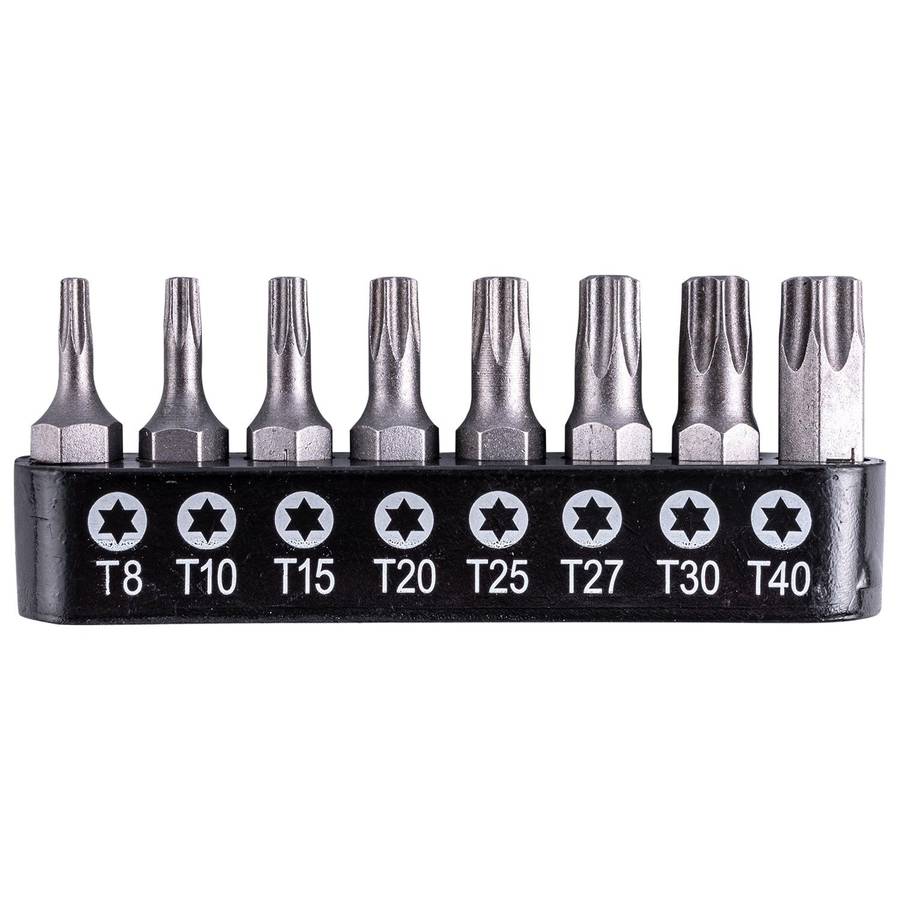 Tork Craft Insert Bit Set 8 Pce Torx T8 T40 25 Mm