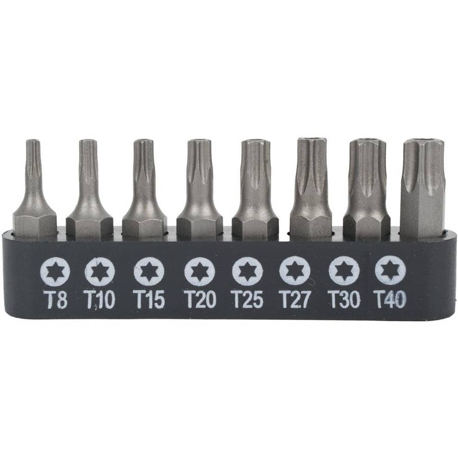 Tork Craft Insert Bit Set 8 Pce Torx Tamper Resistant Tx 8 10 15 20 25 27 30 40