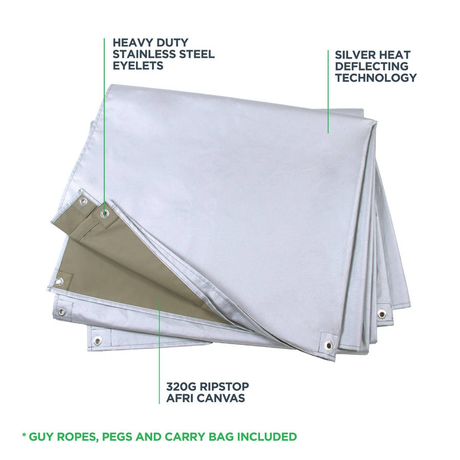 Kaufmann X Afri Canvas Heat Deflecting Tarp 6 Mx3.6