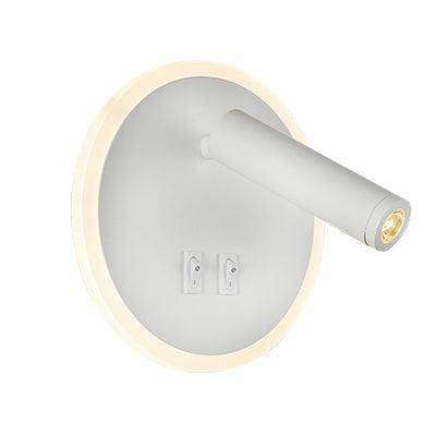 Metal Round W/Light 160mm White