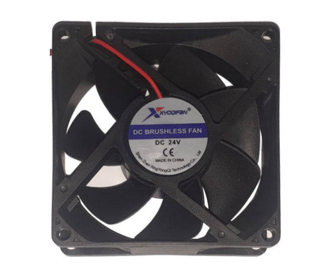 24 Vdc Axial Fan 80sqx25mm Slv 41 Cfm Lead Xy8025 Sl 24