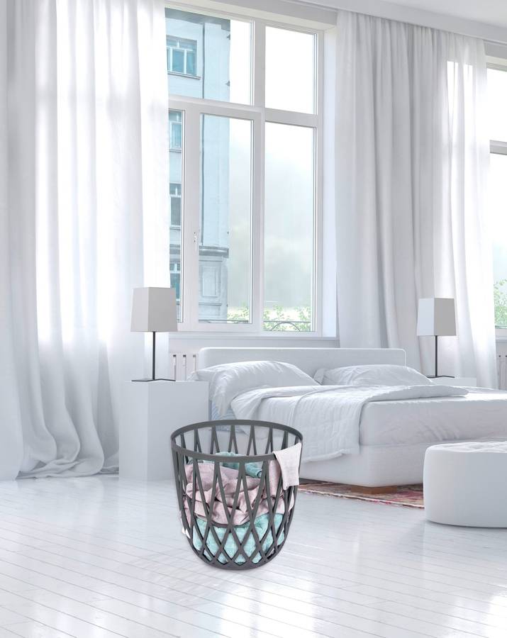 Wenko Bathroom Stool / Laundry Basket Omio Anthracite