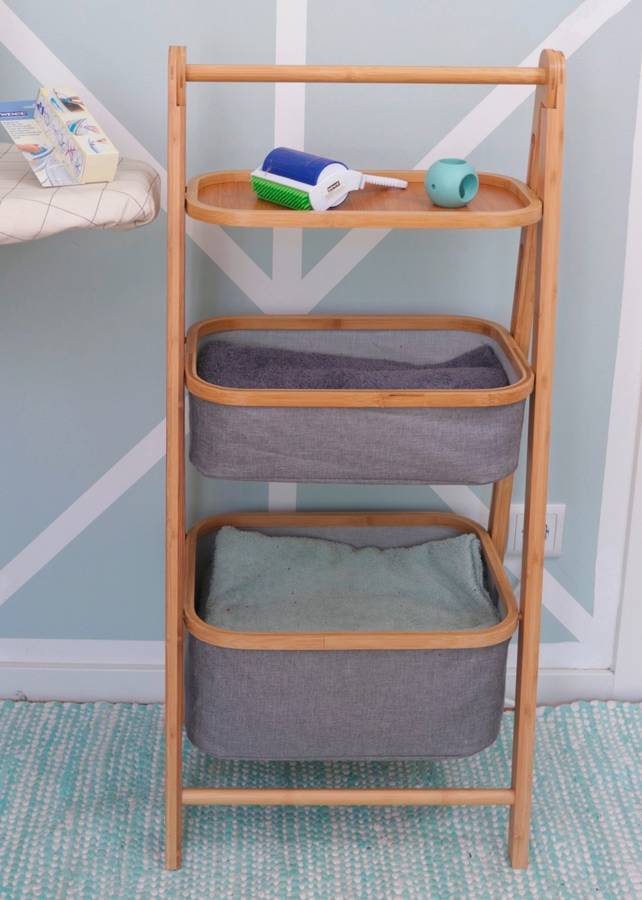 Wenko Shelf Unit With 2 Baskets Bahari Bamboo