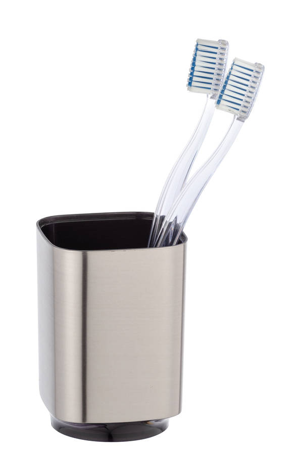 Toothbrush Tumbler Auron Range Plastic Silver
