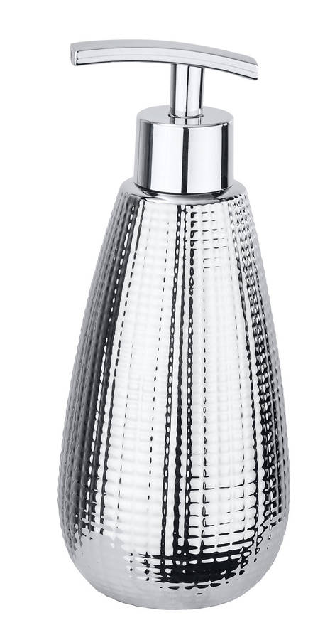Wenko Soap Dispenser Dakar Range Ceramic Silver
