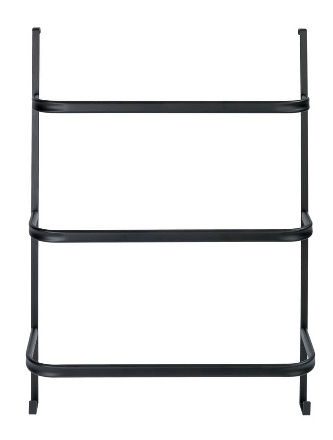 Wenko 3 Bar Over Door Towel Rail Irpinia Matte Black Steel