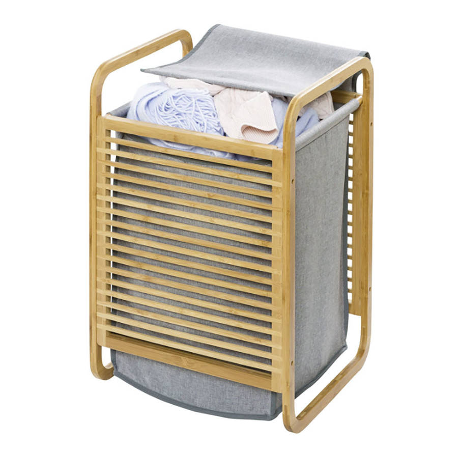 Wenko Laundry Basket Bahari Slatted Bamboo