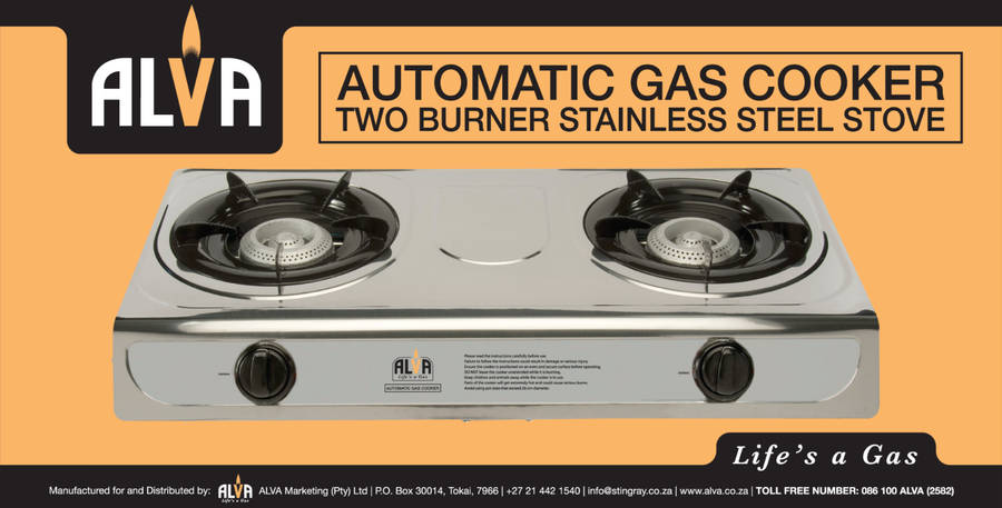 Alva 2 Burner Stainless Steel Gas Stove