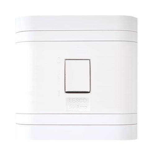 Lesco 2 Pole Flush Isolator Switch with Square Flush Cover