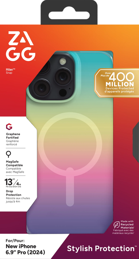 Zagg Cases Milan Snap Apple IP16 Pro Max Iridescent