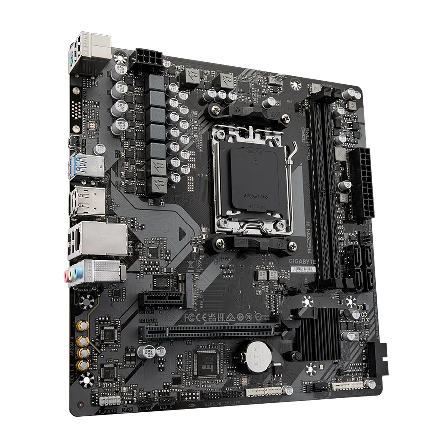 Gigabyte AMD A620 Chipset For AMD AM5; 2X Dual DDR5; 1X M2; HDMI; DP; MATX.
