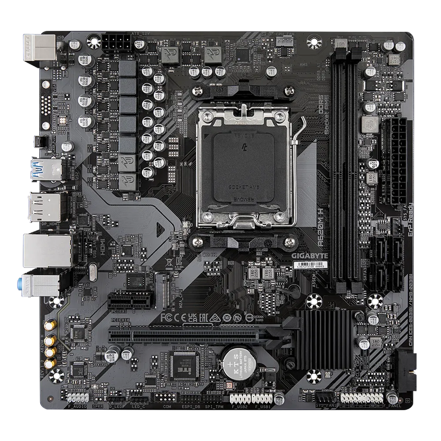 Gigabyte AMD A620 Chipset For AMD AM5; 2X Dual DDR5; 1X M2; HDMI; DP; MATX.