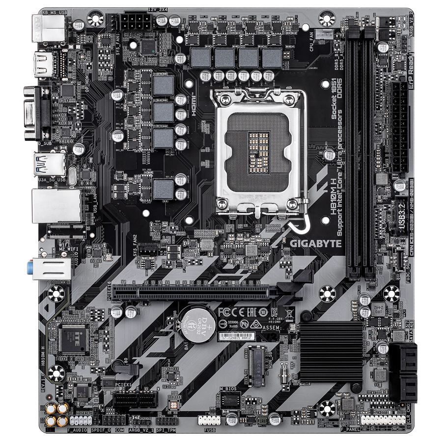 Gigabyte INTEL® H810 Chipset For Lga 1851; 2X DDR5; 1X M2; HDMI 1X VGA; MATX