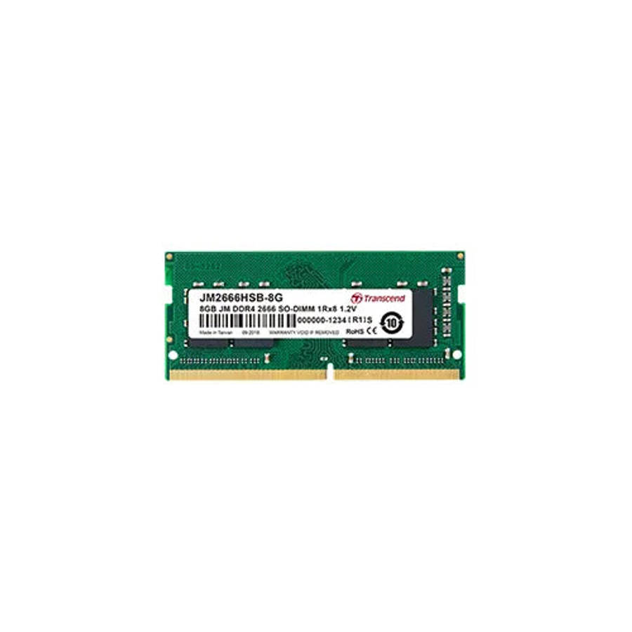Transcend Jet Memory 8GB DDR4 2666MHZ SO-DIMM 1RX8 1GX8 CL19 1.2V
