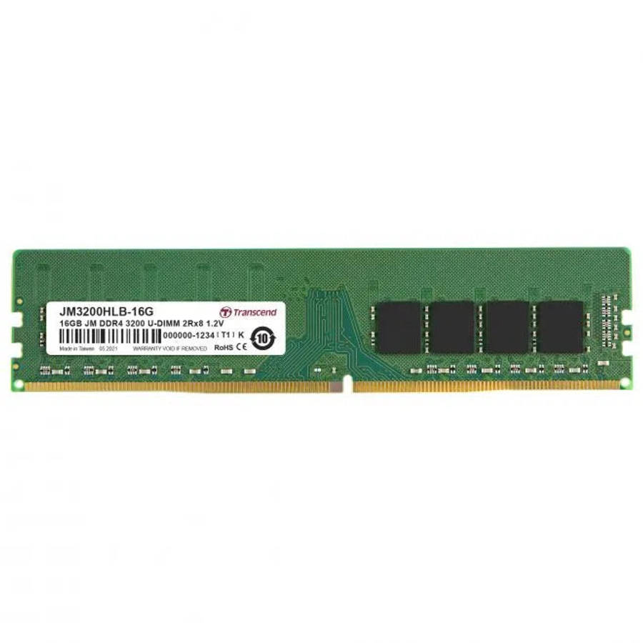Transcend Jet Memory 16GB DDR4-3200 Desktop U-Dimm 2RX8 CL22