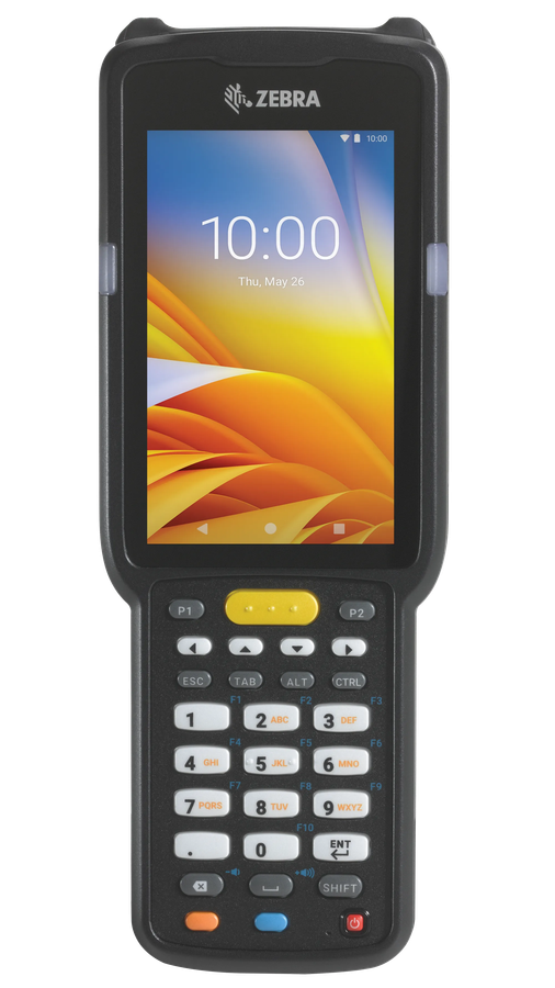 Zebra MC3300x Mobile Computer; Brick Straight Shooter; 2D SE4770; 38 Key; Android