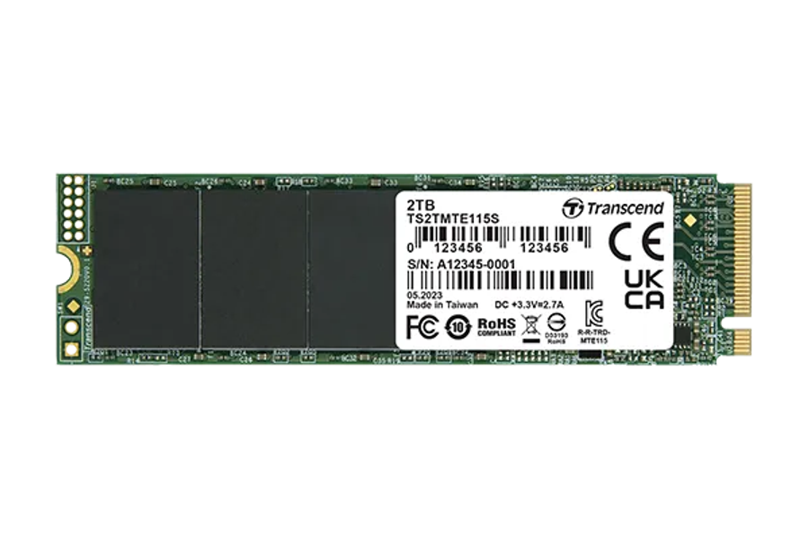 Transcend 1TB MTE115S PCI-E Gen 3X4 M.2 2280 SSD 3D Nand 3200 Mb/S Read 2000 Mb/S Write 400 Tbw
