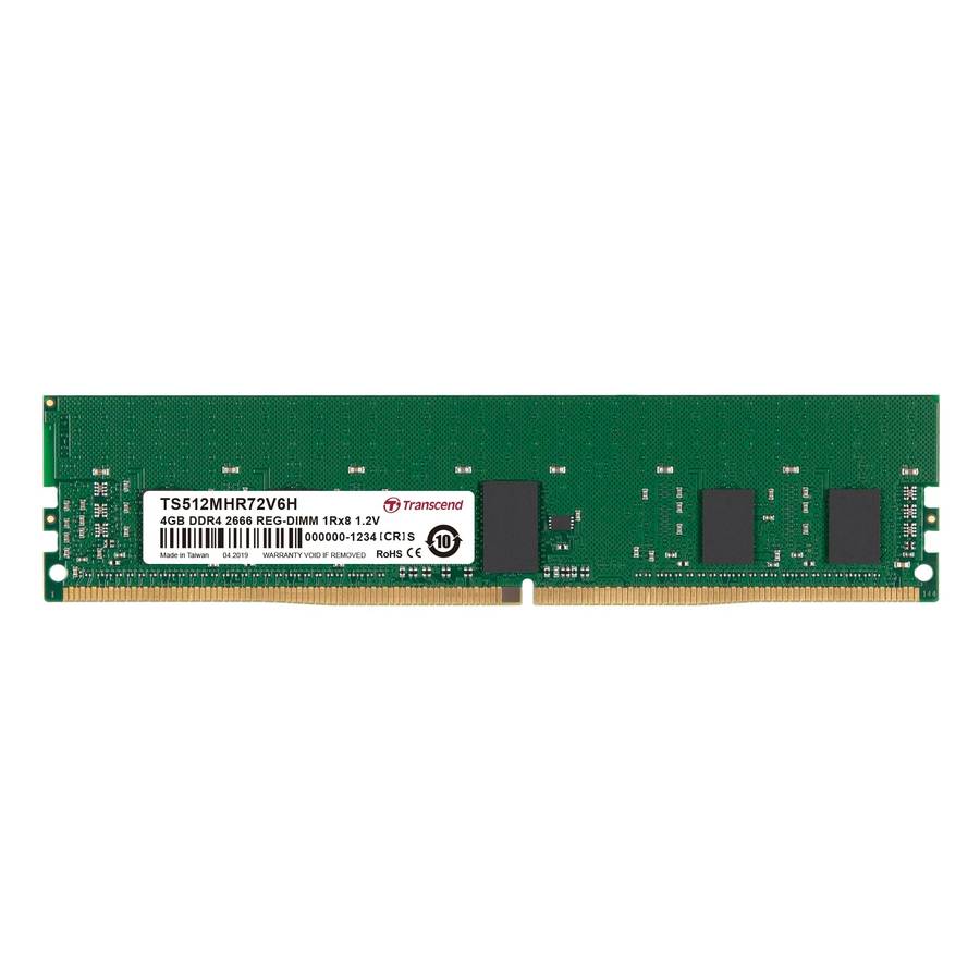 Transcend TS512MHR72V6H 4GB DDR4 2666MHz ECC Registered DIMM CL19 1Rx8 Server Memory