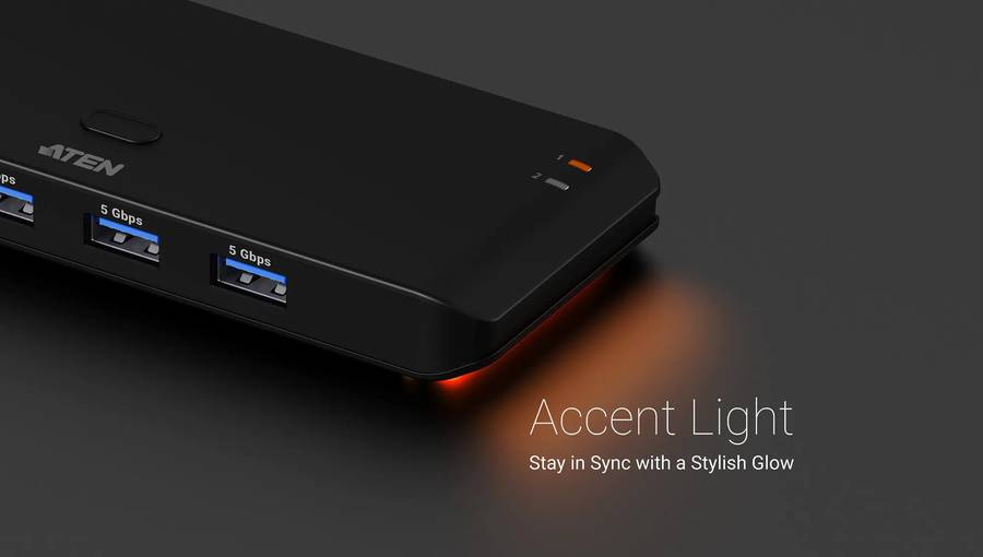 Aten 2 X 4 USB 3.2 Gen 1 Sharing Switch