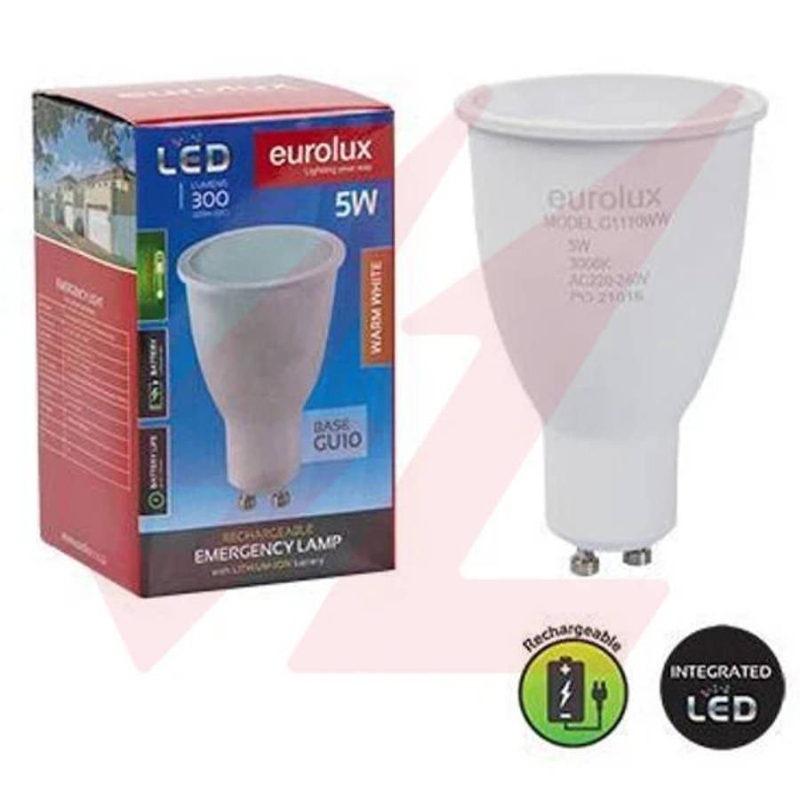 5W GU10 LED Rechargeable Downlight Bulb
